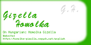gizella homolka business card